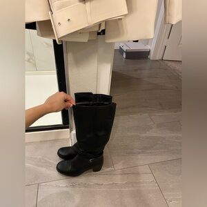 Black Calf/Knee High boots